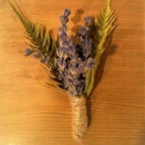 Dried Lavender Boutonnieres grooms flowers lapel